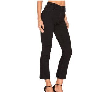 Mother The Hustler Ankle Fray Jeans in Not Guilty washed black women’s 27